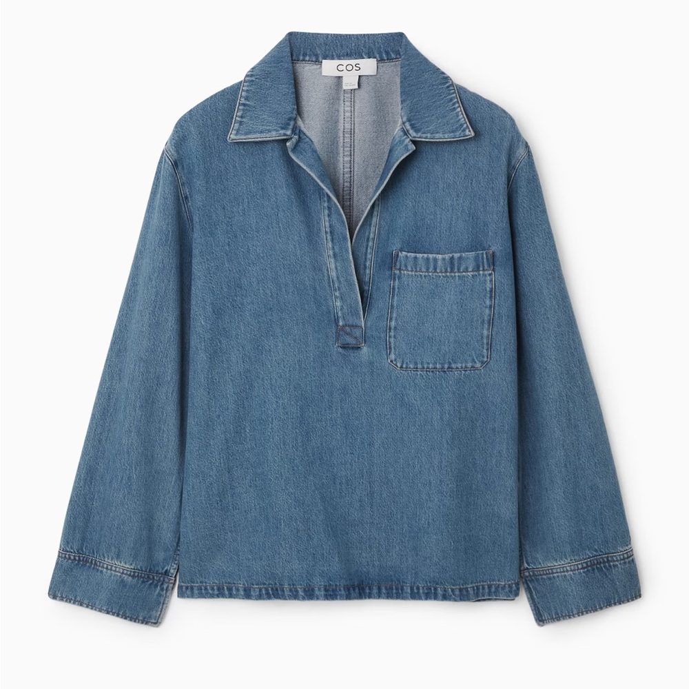 COS V-Neck Denim Top - Never Worn (Matching Pants Available)